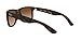 Ray-Ban RB4165 Justin Rectangular Sunglasses, Rubber Light Havana/Brown Gradient Dark Brown, 51 mm