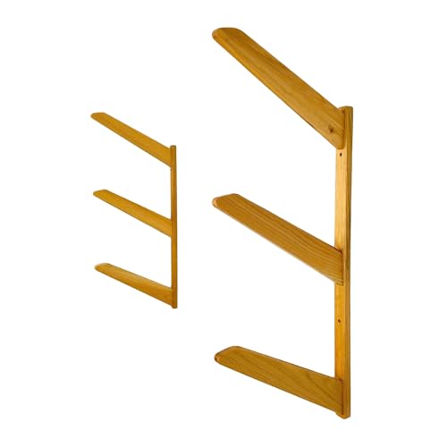 StoreYourBoard Timber Snowboard Wall Rack, Indoor Storage, Solid Natural Wood (3 Boards) - Thumbnail 7