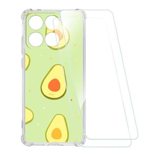 ESACMOT �v�����g�P�[�X + 2�������K���X�t�B���� Motorola Edge 70 Fusion 5200 mAh XT2605-1 �Ƃ̌݊�������, �Ռ��z���\�t�g�J�o�[ HD�N���A (�A�{�J�h)