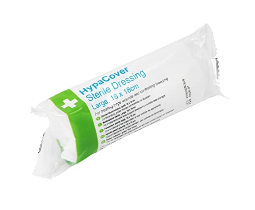Safety First Aid Group HypaCover Sterile Dressing Bandage - Large 18 x 18 cm (Pack of 6)