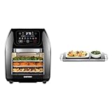 CHEFMAN Multifunctional Digital Air Fryer+ Rotisserie, Dehydrator & Long Electric Warming Plate Heating Element, Prep Food for Parties
