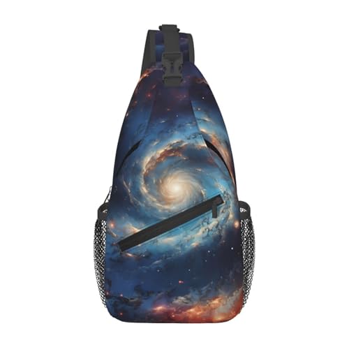 Bolso cruzado con diseño Cosmic Swirl, unisex, ligero miniatura 1