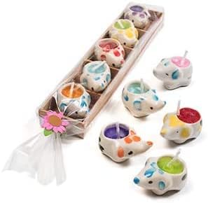 Windhorse Mini Elephant Shaped Candles Gift Set (1 Gift Set)