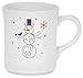 Produktbild Le Creuset Noël Collection Tasse aus Steingut mit goldfarbener Applikation, 400 ml, Schneemann