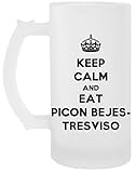 Imprimé en Europe Keep Calm And Eat Picon Bejes-Tresviso Transparent Bière Agresser Transparent Beer Mug