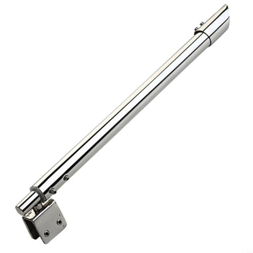 Barra de soporte ajustable para puerta de cristal de ducha, acero inoxidable, brazo telescópico de 400-600 mm, acabado cromado, abrazadera de barra fija para pantalla de habitación húmeda de 8-12 mm