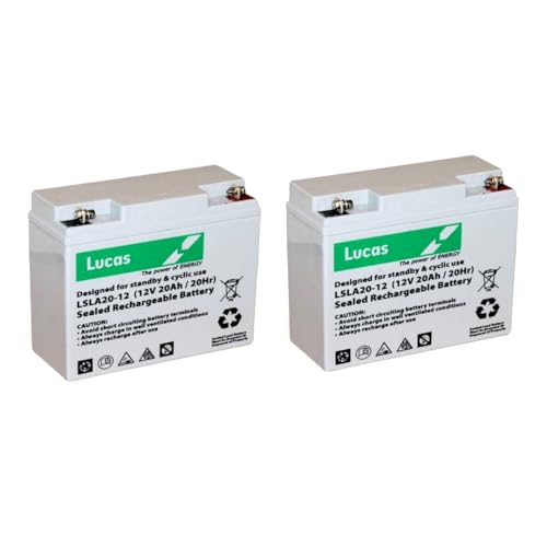 2 x LUCAS Mobility Scooter Batteries. 12V 20Ah