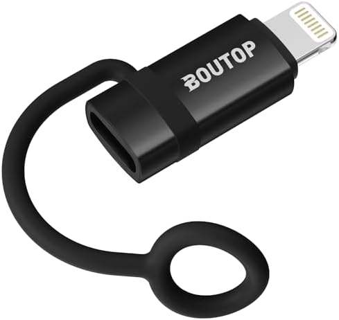 BOUTOP 2023 [certyfikat Apple MFi] adapter USB C na Lightning 36 W do szybkiego ładowania, kompatybilny z iPhone, iPad, iPod  [2 sztuki, srebrny]