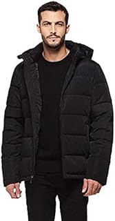 جاكيت بامب اسود بسوسته وكابيشو قابل للإزالة - للرجال