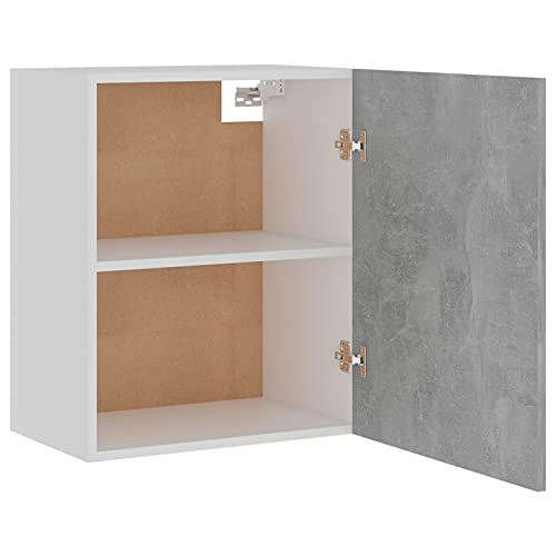 Mogou Hängeschrank, Küchenhängeschränke, Küchenschrank Hängend, Wall Cabinet, Oberschrank, Wandschrank Küche, Betongrau 50x31x60 cm Spanplatte - Image 7