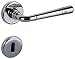Produktbild Gedotec Drückergarnitur Messing | 1 Stück Türbeschlag Chrom Türgriff Zimmertür | Türdrücker Antik Vintage für Innentüren | Türklinke BB - Buntbart | LADY 151-R | Türgarnitur mit Befestigungsmaterial