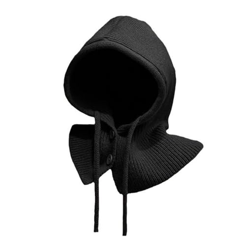 BSITSSS Warme Kapuzenschal 2 in 1, Multifunktionale Schalmütze Damen, Modisch Weiches Balaclava Damen, Schal mit Kapuze mit Kordelzug, Mützenschal für Outdoor-Sportarten