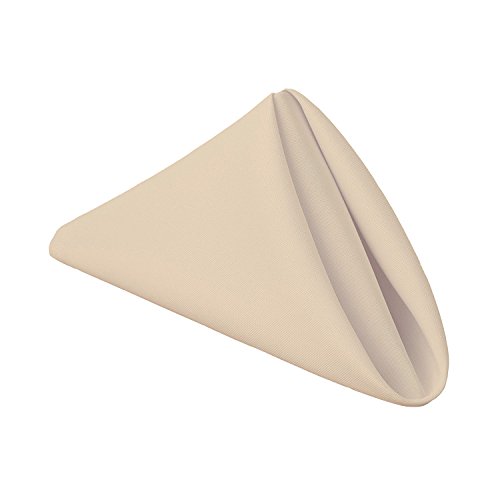 image for Gee Di Moda Cloth Napkins - 17 x 17 Inch Beige Dinner Napkins - Set of