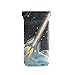 susiyo Vintage Space Rocket Glasses Case Portable Microfiber PU Leather Soft Sunglasses Bag Eyeglasses Pouch Holder Squeeze Top for Women Men