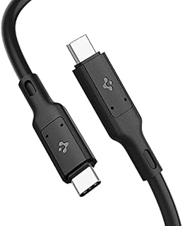 Spigen USB 4 Cable for Thunderbolt 4 Cable, USB-IF Certified 100W Charging 40Gbps Data Transfer 8K Video Type C for Thunderbolt 4 3 Macbook Pro iPad Pro 2021 Mac Mini M1 External SSD eGpu Dell 0.8m
