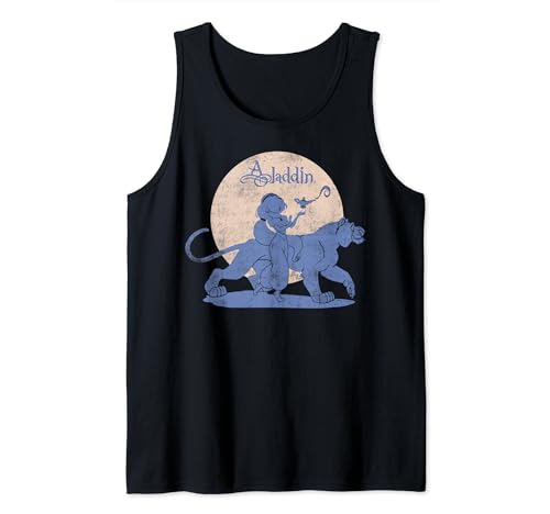 Débardeur Jasmine Disney silhouette bleu pour femme tank top