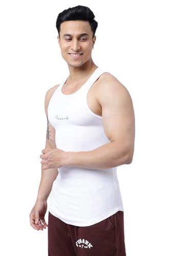 Image of FUAARK Ribbed Slim Fit Gym & Workout Tank for Men's -