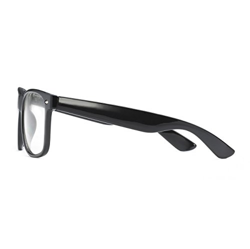 MODA Retro Nerd Geek Oversized Black Framed Spring Temple Clear Lens Eye Glasses3