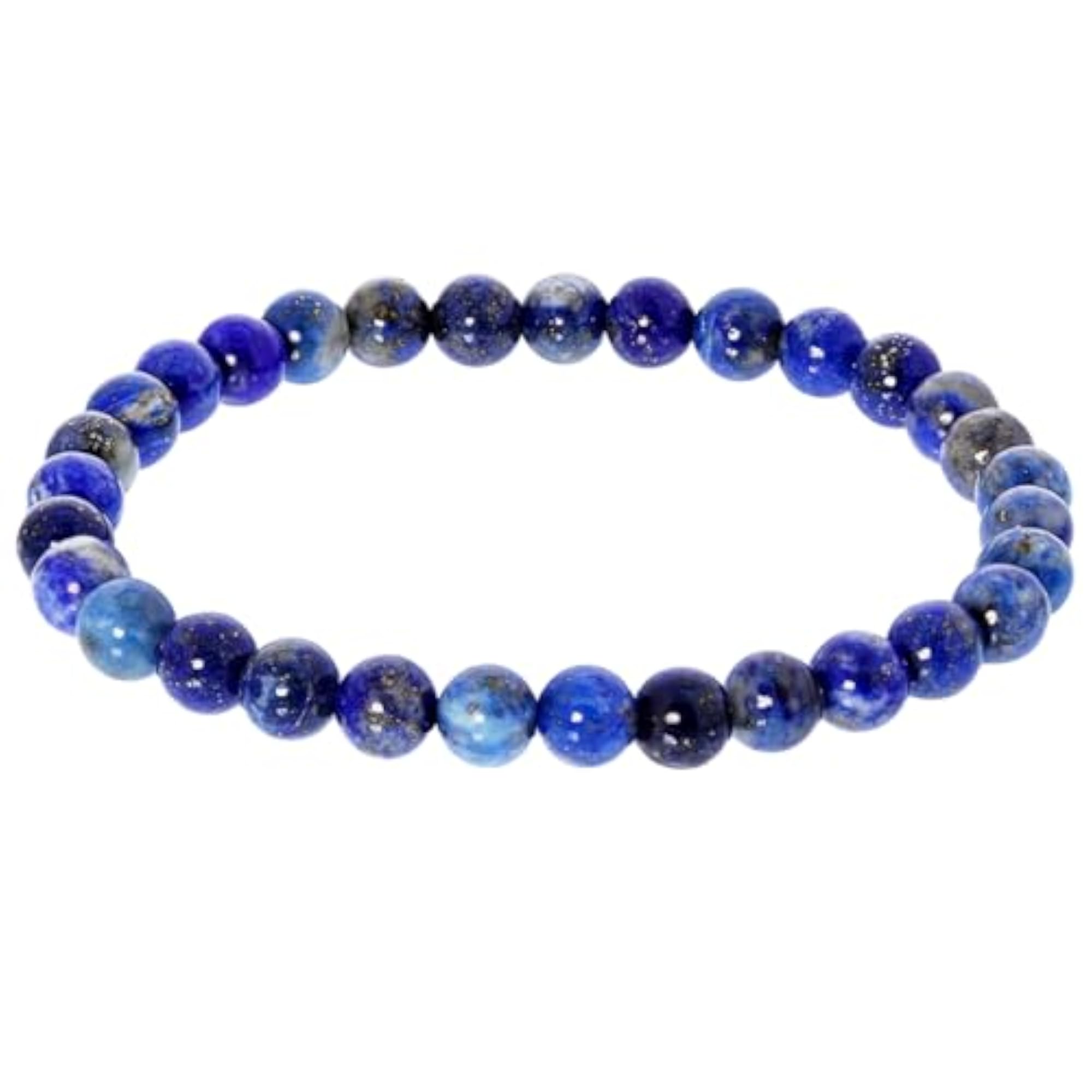 Unisex Natural Lapis Lazuli Stretchable Bracelet, 6mm Beads
