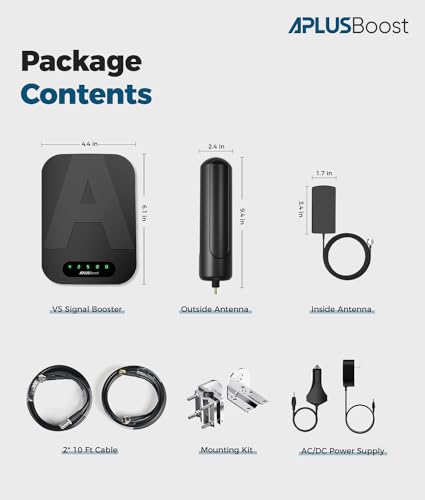 Image of Cell Phone Booster for RV Truck Camper Amplifies 4G LTE for Verizon,AT&T, T-Mobile and All U.S. Carriers on Band 4 /12 /13 /17 /5 /2 /25,5G Compatible,FCC Approved RV Truck Cell Booster