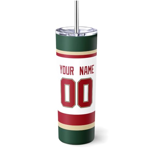 Image of ANTKING Minnesota Tumbler 20oz Travel Mug Custom Name Number Gifts | Stainless Steel Insulated Coffee Cup for Men Women