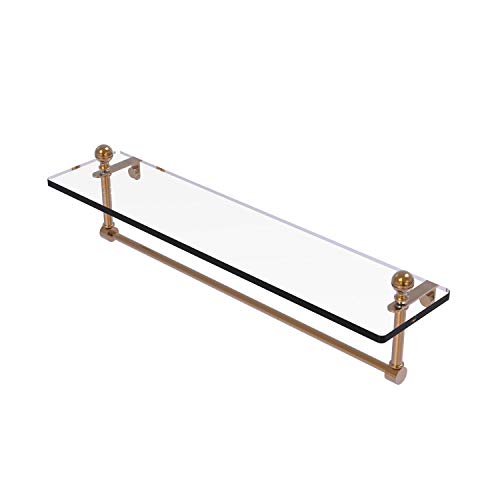 Allied Brass MA-1/22TB-BBR Mambo 22 Inch Vanity Integrated Towel Bar Glass Shelf, Brushed Bronze Allied Brass MA-1/22TB-BBR Mambo 22 Inch Vanity Integrated Towel Bar Glass Shelf, Brushed Bronze