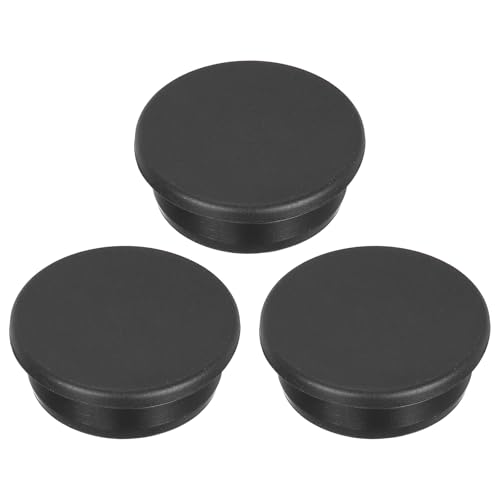 Image of MECCANIXITY 3pcs T-Shaped Silicone Plugs 39.3mm 1-1 /2 Inch Dia Snap in Plug Hole Seal Cover Round Rubber Stopper for Kitchen Rubber Bulkheads Waterproof Sealing Plugs Black