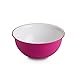 Omada Design Saladier 2 lt. 20x9 cm blanc intérieur coloré extérieur, en plastique et antibactérien, convient au micro-ondes et incassable, idéal en cuisine, ligne Sanaliving, Fuchsia