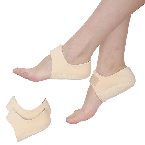 Glowear SoftSteps Heel Protector Pads for Pain Relief – Soft Steps Heel Protectors for Men & Women | Comfort Heel Protector (Size: Large, Color: Beige)