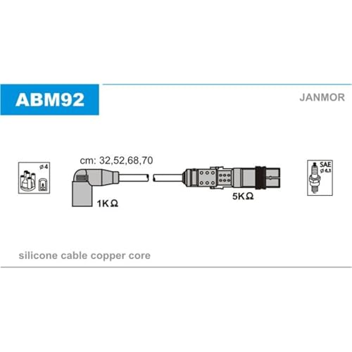 Evita tirones en el motor con el juego de cables de encendido Janmor ABM92 2
