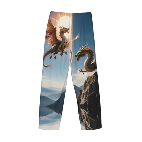 Dragon Print Men'S Soft Pajama Pants Elastic Waistband Sleep Pajama Pant With Pockets4