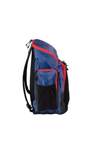 Image of ARENA Spiky III Backpack 45 Swimming Athlete Sports Gym Rucksack Large Training Gear Equipment Swim Bag for Men and Women, 45 Liters, Navy /Red /White