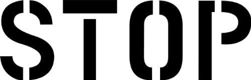 Stop Stencil | 36 inch Letters | 60 mil Standard Grade | for Road Marking and Parking Lots