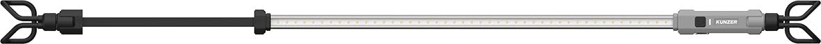 KUNZER PL-2000 Arbeitslampe, LED-Technik und flexiblem Schwanen-Hals, 3 h | Werkstattleuchte, 2000 lm Lichtstärke, Leuchtdauer, dimmbar, Abmessungen: 1347 x 102 x 55 mm, Gewicht: 1100 g