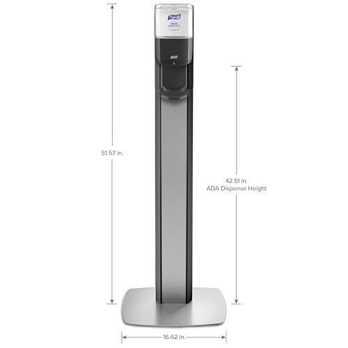 Image of PURELL MESSENGER Floor Stand with ES8 Automatic Dispenser, Graphite (Pack of 1) - 7318-DS-SLV