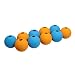 Amazon Basics Dog Toys, Interactive Fetch Rubber Balls, (Pack of 10), 2.5 inch, Multi-Color Blue/Orange