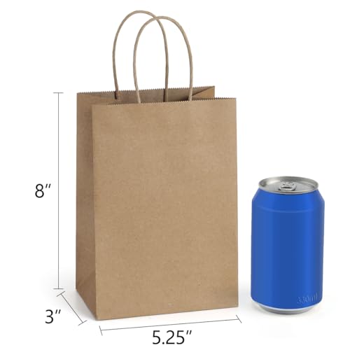 Bagdream BD001 100Pcs 5.25X3X8 Inches Gift Bags Small Paper Bags thumb #1