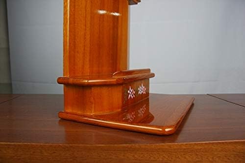 MK Offering Desk, Rosewood Style, Height 9.8 x Width 9.1 x Depth 6.3 inches (25 x 23 x 16 cm), Memorial Stand, Rome