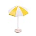 FRECI 1/12 Dollhouse Beach Umbrella Plastic Deck Chair Umbrella Beach Accessories Aquarium Terrariums Decoration Cake Ornaments - Yellow L