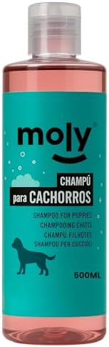 MOLY Champú para Cachorros 500 ml | Champu Concentrado Suave para Perros y Mascotas Adaptado al PH | Pelo Suave, con Brillo y Volumen