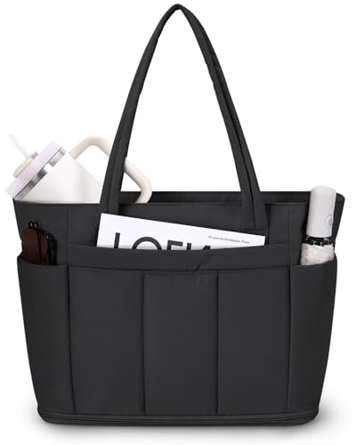 Wandering Nature Travel Tote Bag for Women with Expandable Bottom & Shoe Bag, Fits 40oz Tumbler for Carry-On Work Gym