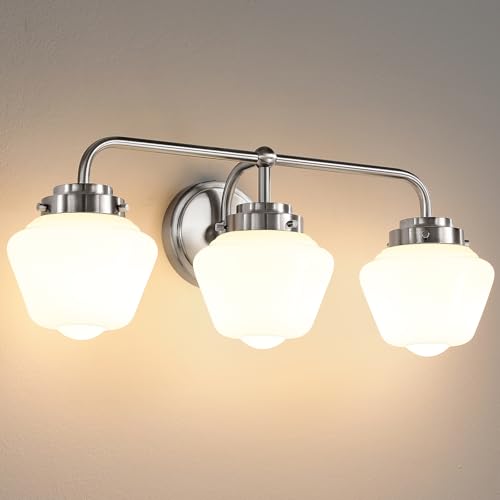 RUIYEY Bathroom Vanity Light Fixtures: 3-Lights Bathroom Lighting Fixtures Over