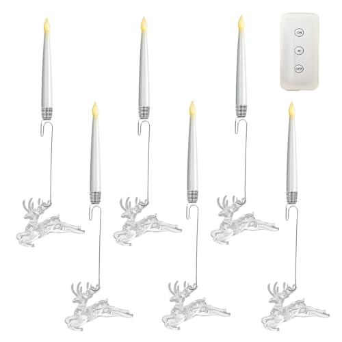 Bougies sapin de Noël LED stalactites avec télécommande minuterie