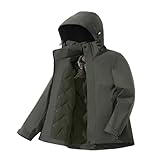UBOHUZ Chaqueta impermeable cálida de invierno for senderismo, escalada, trekking, esquí, for hombre y mujer, cortavientos polar resistente al viento Para Hombre(Color 1,XXL)
