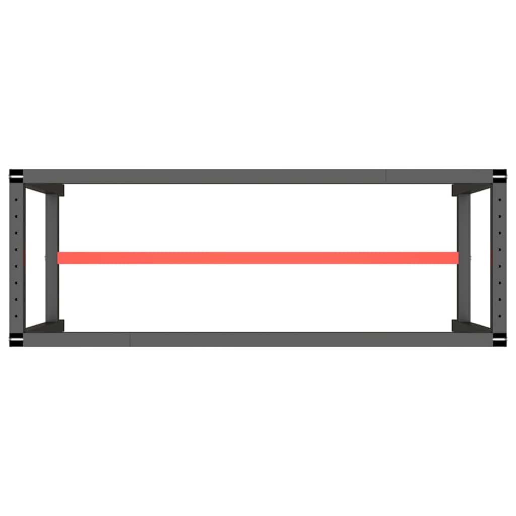 Rama stołu roboczego Metal Czarny Czerwony Matowy 140x50x79cm