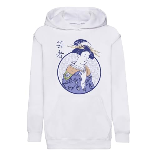 Sweat à Capuche Geisha Enfant en coton premium inspired by art japonais et style kimono
