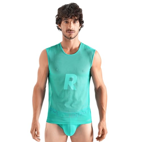 Rounderbum Mens Underwear | Transparent Tank Top | Slim Fit | Mens Clothes | Premium Quality | Comfortable and Lightweight