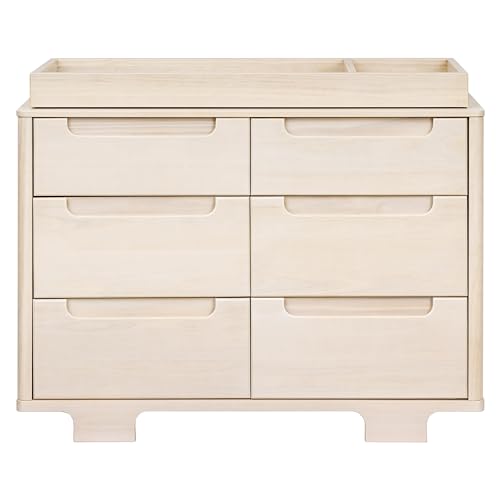 babyletto Yuzu 6-Drawer Dresser in Washed Natural, Greenguard Gold Certified