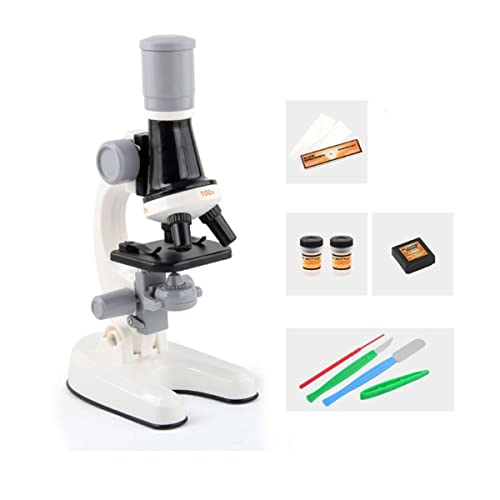 Lbg q̐wILbg{ LED 100X-400X-1200XȊwߋ YA_v^[ (Color : W)