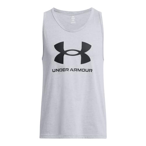T-shirt de sport pour homme Under Armour haut de fitness imprimé gris